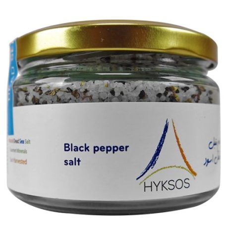 Hyksos Natural Coarse Salt with Black Pepper 8.8oz /250g – Chief Series