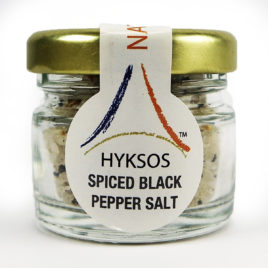 Hyksos Natural Spiced Black Pepper Salt 35gr Jar