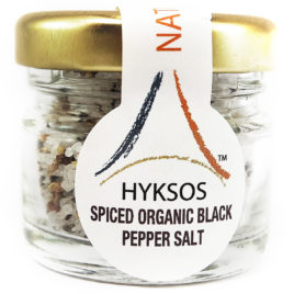 Hyksos Spiced ORGANIC Black Pepper Salt 35gr Jar