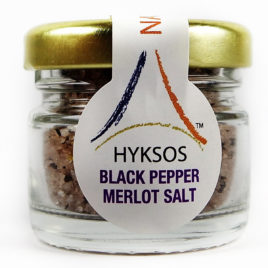 Hyksos Natural Black Pepper Merlot Salt 35gr Jar